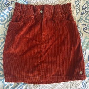 ROXY Silent Days Corduroy Skirt NWT